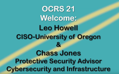 OCRS 21: Welcome and Opening Remarks from Leo Howell, Chass Jones and Patrick Phillips